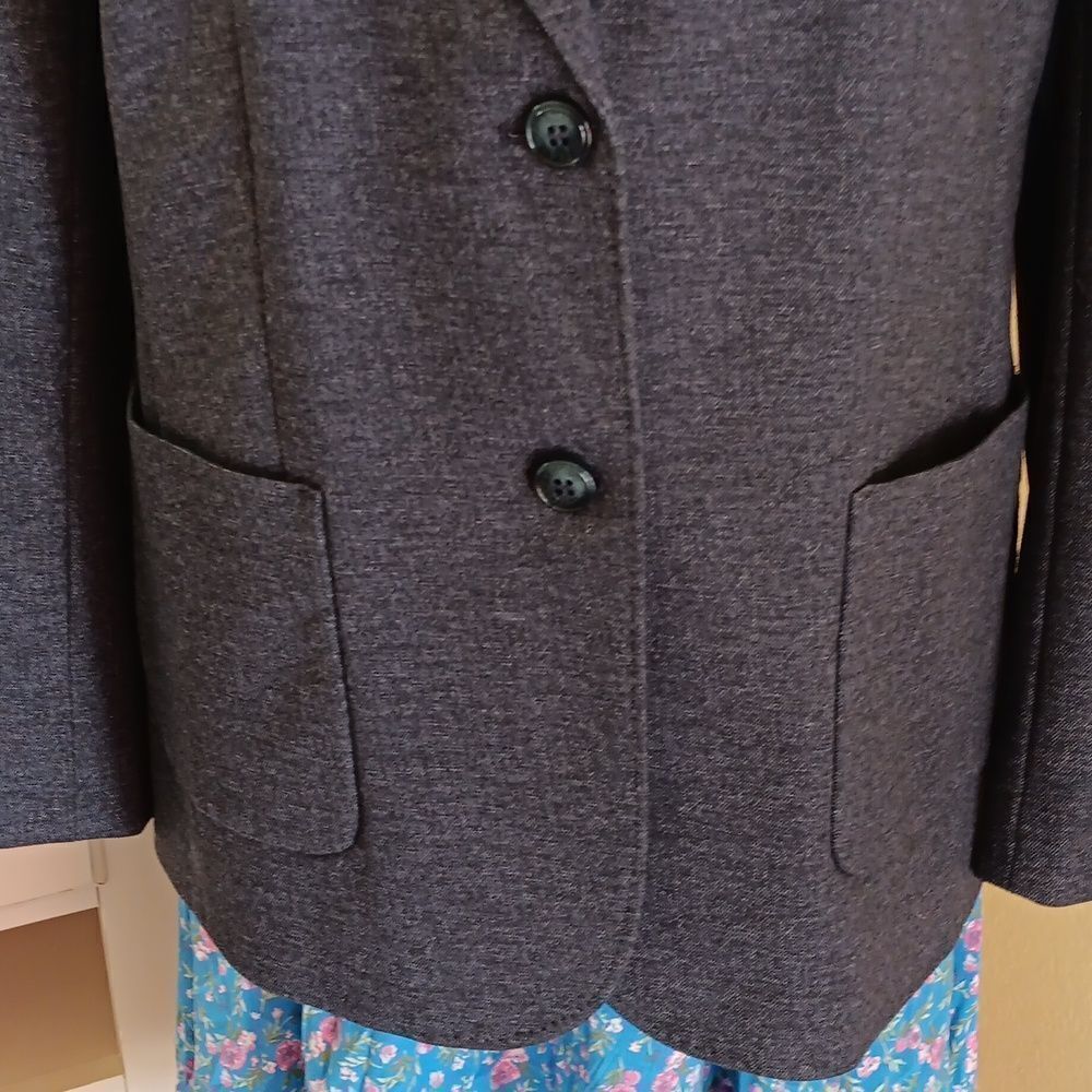 Talbots Dark Gray Aberdeen Blazer. Classic. Professional. Career. - Picture 4 of 14
